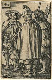 Drei Landsknechte, Grafik von Hans Sebald Beham