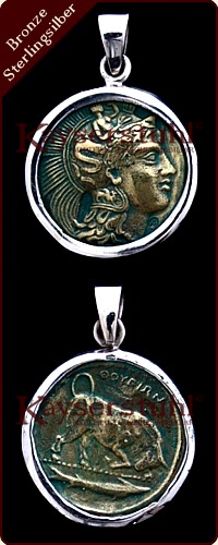 Römischer Münzanhänger "Athena" 