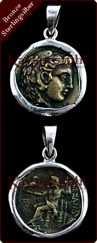 Römischer Münzanhänger "Zeus & Hera" 