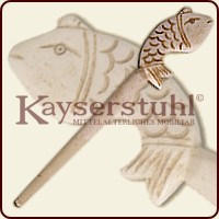 Haarnadel/Gewandnadel aus Knochen mit Fisch-Motiv