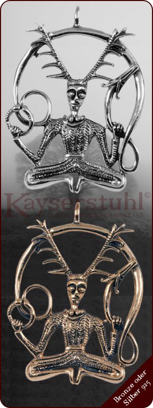 Keltisches Amulett "Cernunnos" (Bronze oder Silber 925)