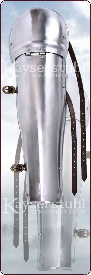 Römische Beinschienen mit Kniescharnieren & Riemen