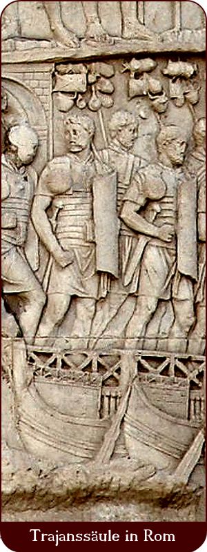 Römische Legionäre auf der Trajanssäule in Rom