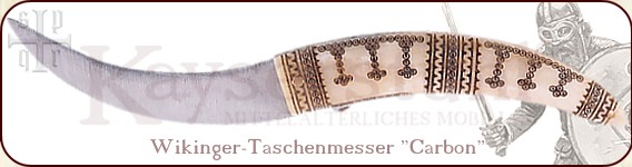 Wikinger-Taschenmesser "Carbon/Knochen"
