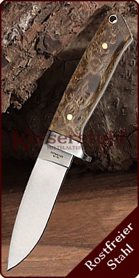Rostfreies Messer 21,0 cm mit Wurzelholzgriff 