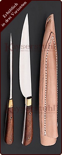 Tafelmesser & Essdorn mit Lederscheide Typ II