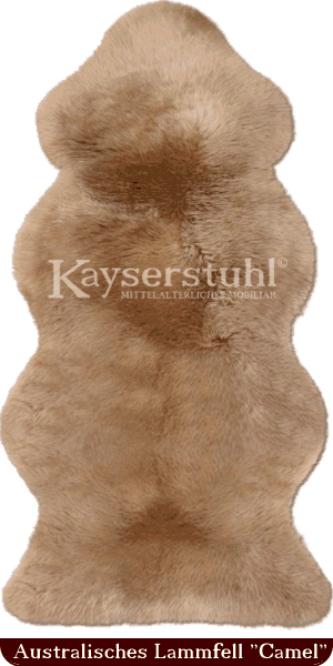 Australisches Lammfell mit langem Ende "Camel" 140 cm