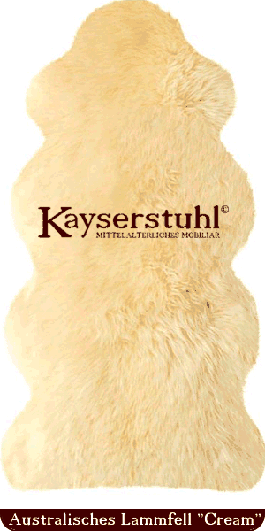 Australisches Lammfell mit langem Ende "Cream" 140 cm