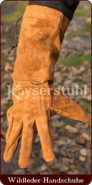 Wildleder-Handschuh mit langer Stulpe (Paar)