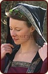Mittelalterliches Kleid "Anna", bordeaux