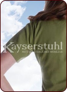Kurz&auml;rmeliges Cotehardie-Kleid "Birte" in hellgr&uuml;n