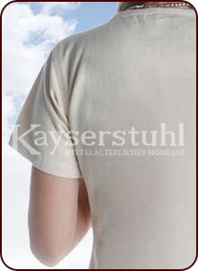 Kurz&auml;rmeliges Cotehardie-Kleid "Birte" in natur