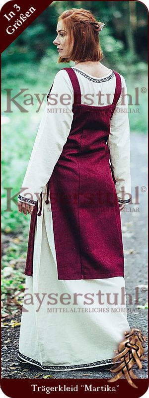Wikingerzeitliches Trägerkleid aus Wolle, rot