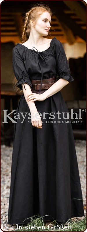 Kurzarm-Kleid/Überkleid "Odette", schwarz