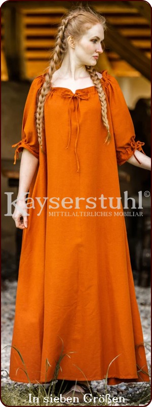 Kurzarm-Kleid/Überkleid "Odette", orange (Rost)