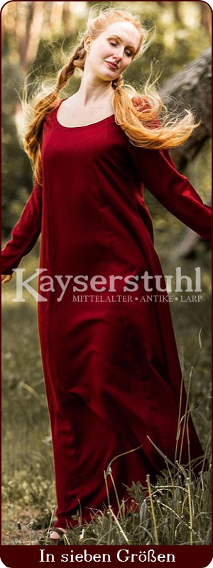 Kleid / Unterkleid / Cotta "Cassiopeia", rot