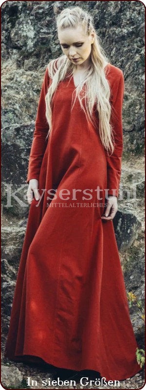 Kleid / Unterkleid / Cotta "Cassiopeia", rot