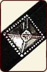 Zierniete des mittelalterlichen Langgürtels Typ II (1,5 cm) schwarz