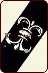 Zierniete des mittelalterlichen Langgürtels Typ III (1,5 cm) schwarz