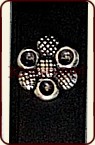 Zierniete des mittelalterlichen Langgürtels Typ III (2,2 cm) schwarz