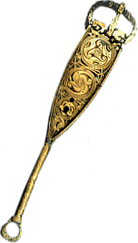 Gürtelschnalle von Lagore, heute im Besitz des National Museum of Ireland