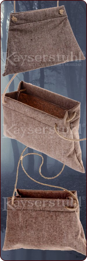 Mittelalterliche Pilgertasche aus Wolle