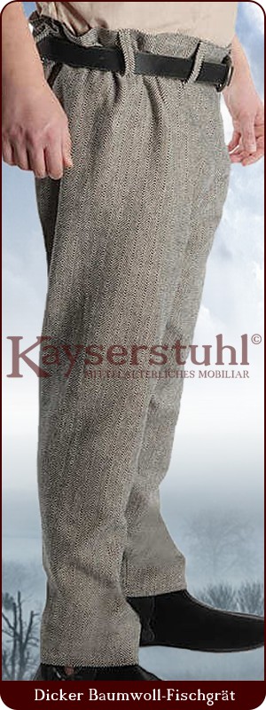 Thorsberghose aus dickem Baumwoll-Fischgrät