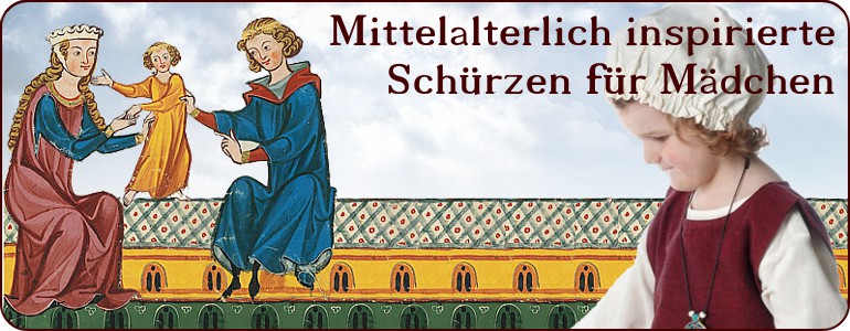 Mittelalterliches Kinderkleid "Estelle" mit langen Ärmeln