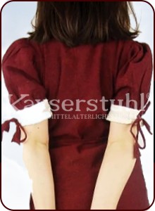 Mittelalterliches Kinderkleid "Minna", rot/natur
