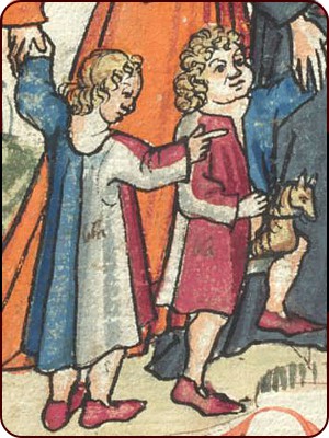 Bild oben: Ms. germ. qu. 12 - Die sieben weisen Meister Schreiber Hans Erschienen Frankfurt, 1471 Folio 119v (Sammlungen Uni Frankfurt)