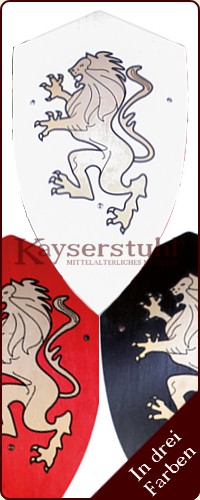 Schild "Löwenherz" in drei Farben