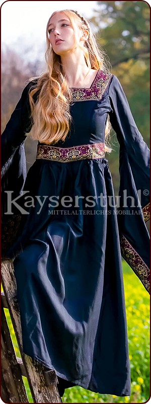 Mittelalterliches Kleid "Estelle", schwarz