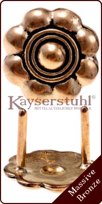 Mittelalterliche Zierniete "Achtblatt" (Bronze)
