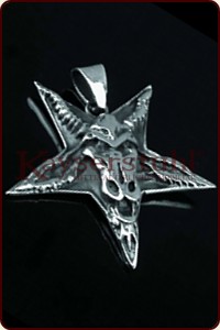 Pentagramm 'Widderkopf' (925er Silber) 