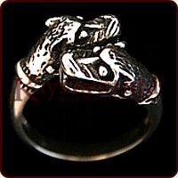 Ring "Odins W&ouml;lfe" (925er Silber)