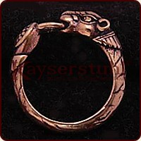 Wikingischer Ring "Widderkopf" (Bronze)