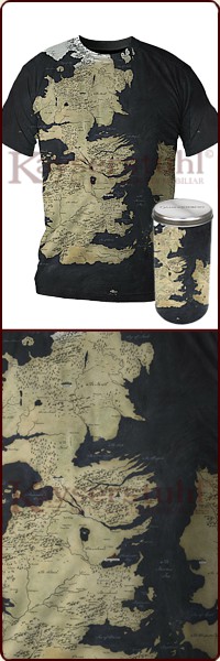 Game Of Thrones T-Shirt "Westeros Map" Deluxe Edition