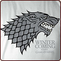 T-Shirt "Stark - Winter Is Coming" (Weiß) (Motiv)