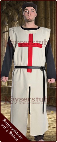 Weißer Waffenrock mit rotem Balkenkreuz (lang)