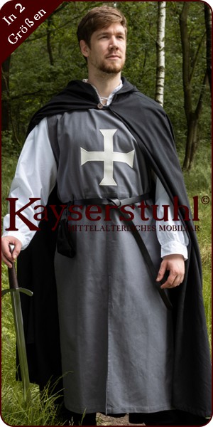 Waffenrock "Teutonic Order" aus Baumwolle, grau