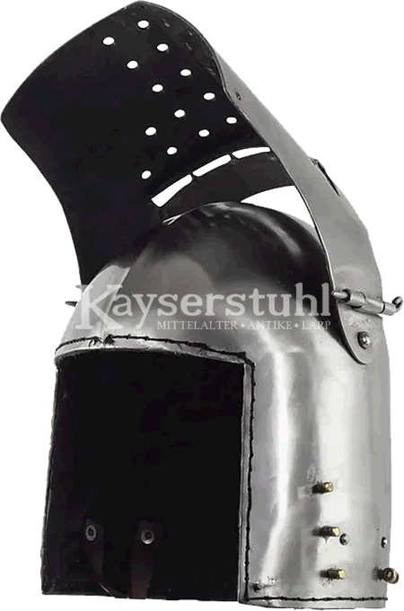 Beckenhaube mit Klappvisier und Stichschutz (HR)
