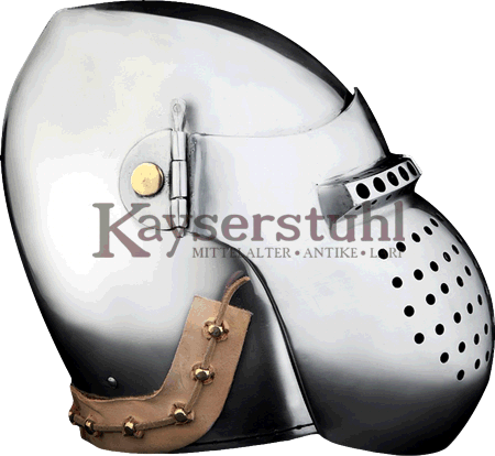 Beckenhaube mit Visier und gelochtem Sehschlitz (MH)