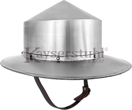 Hochmittelalterlicher Eisenhut mit spitzer Kalotte