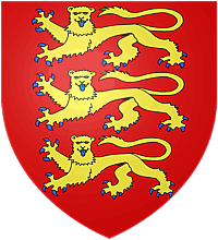 Richard Löwenherz Wappen als König von England seit 1194 (Davor waren es nur zwei Löwen)
