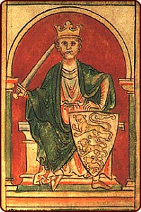 Richard I. (aus einer Handschrift des 12. Jahrhunderts)