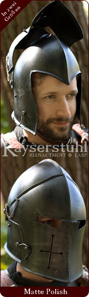 LARP-Barbuta mit Visier, Epic Dark
