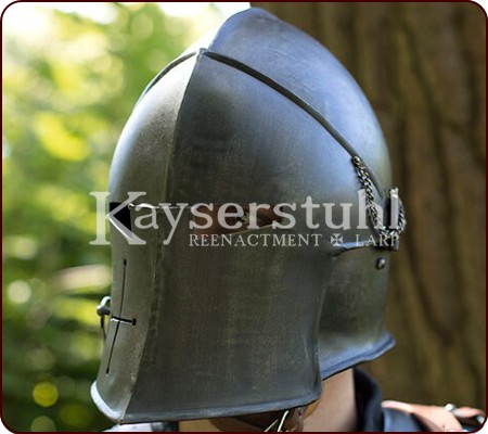 LARP-Barbuta mit Visier, Matte Polish