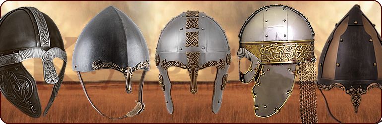 LARP-Helme "Rohan" ohne historische Vorlage jedoch an frühmittelalterliche Vorbilder angelehnt