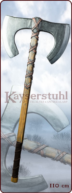 Zweihändige LARP Doppelaxt "Argus"