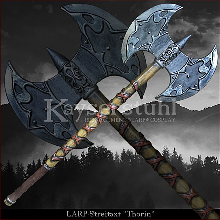 Zweihändige LARP Doppelaxt "Torin"